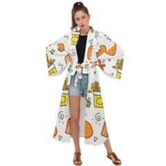 Cute Sketch  Fun Funny Collection Maxi Kimono by artworkshop