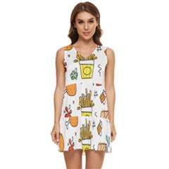 Cute Sketch  Fun Funny Collection Tiered Sleeveless Mini Dress by artworkshop