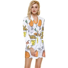 Cute Sketch  Fun Funny Collection Long Sleeve Satin Robe by artworkshop