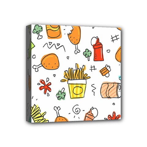 Cute Sketch  Fun Funny Collection Mini Canvas 4  X 4  (stretched) by artworkshop