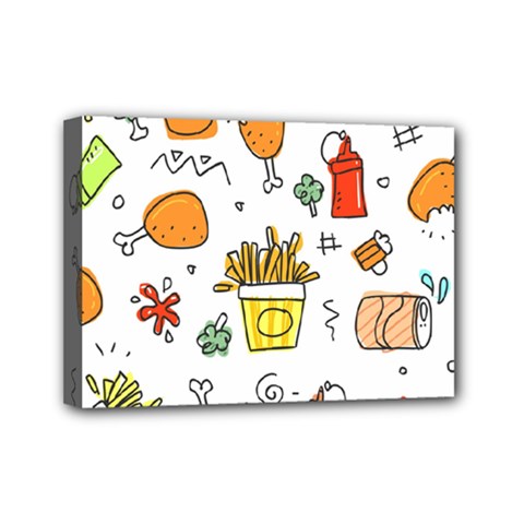 Cute Sketch  Fun Funny Collection Mini Canvas 7  X 5  (stretched) by artworkshop