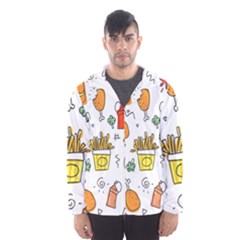 Cute Sketch  Fun Funny Collection Men s Hooded Windbreaker by artworkshop