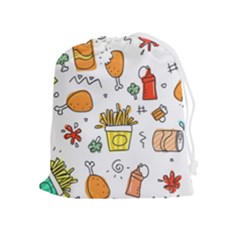 Cute Sketch  Fun Funny Collection Drawstring Pouch (xl) by artworkshop