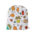 Cute Sketch  Fun Funny Collection Drawstring Pouch (XL) View2