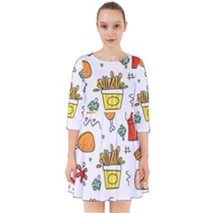 Cute Sketch  Fun Funny Collection Smock Dress by artworkshop