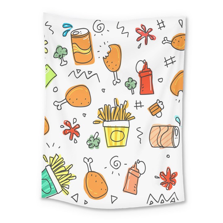 Cute Sketch  Fun Funny Collection Medium Tapestry