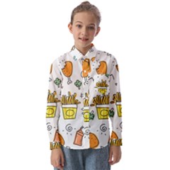 Cute Sketch  Fun Funny Collection Kids  Long Sleeve Shirt by artworkshop