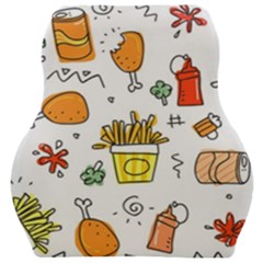 Cute Sketch  Fun Funny Collection Car Seat Velour Cushion  by artworkshop