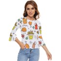 Cute Sketch  Fun Funny Collection Bell Sleeve Top View1