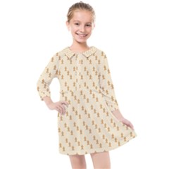 Christmas Wrapping Kids  Quarter Sleeve Shirt Dress