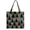 Christmas Trees Pattern Zipper Grocery Tote Bag View2