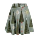 Christmas Trees Pattern High Waist Skirt View1