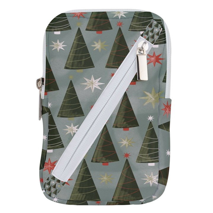 Christmas Trees Pattern Belt Pouch Bag (Large)