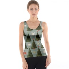 Christmas Trees Pattern Tank Top by artworkshop