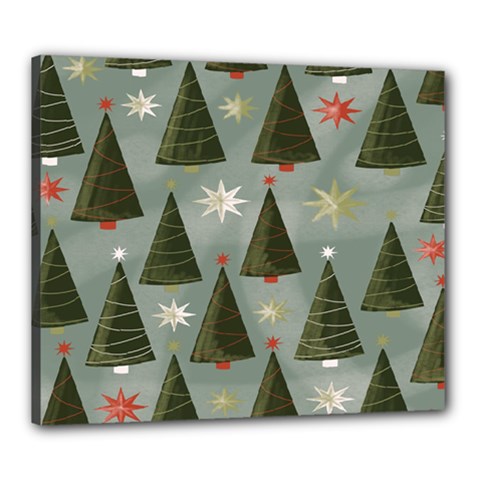 Christmas Trees Pattern Canvas 24  X 20  (stretched) by artworkshop