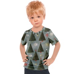 Christmas Trees Pattern Kids  Sports Tee