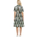 Christmas Trees Pattern Button Top Knee Length Dress View2