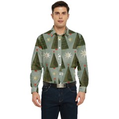 Christmas Trees Pattern Men s Long Sleeve  Shirt by artworkshop