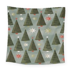 Christmas Trees Pattern Square Tapestry (large)