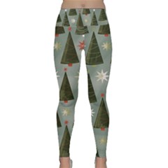 Christmas Trees Pattern Lightweight Velour Classic Yoga Leggings by artworkshop