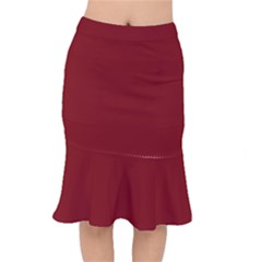 Christmas Red Graphic Short Mermaid Skirt by artworkshop