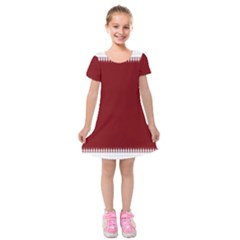 Christmas Red Graphic Kids  Short Sleeve Velvet Dress by artworkshop