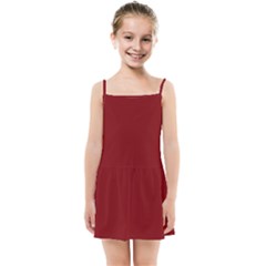 Christmas Red Graphic Kids  Summer Sun Dress by artworkshop