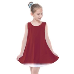 Christmas Red Graphic Kids  Summer Dress by artworkshop