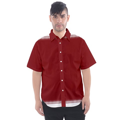 Christmas Red Graphic Men s Short Sleeve Shirt by artworkshop