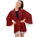 Christmas Red Graphic Long Sleeve Kimono View1