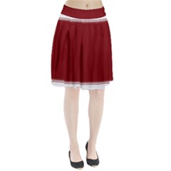 Christmas Red Graphic Pleated Skirt by artworkshop