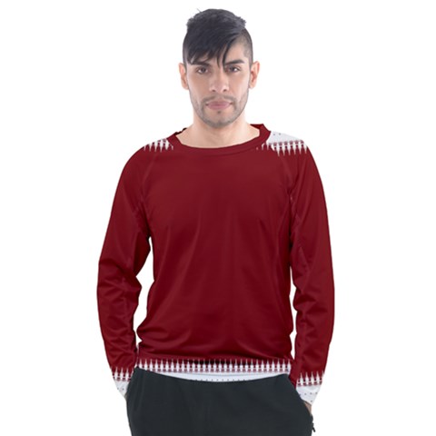 Christmas Red Graphic Men s Long Sleeve Raglan Tee by artworkshop