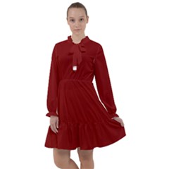 Christmas Red Graphic All Frills Chiffon Dress by artworkshop