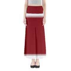 Christmas Red Graphic Full Length Maxi Skirt by artworkshop