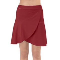 Christmas Red Graphic Wrap Front Skirt by artworkshop