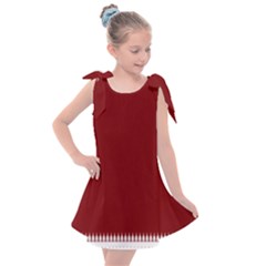 Christmas Red Graphic Kids  Tie Up Tunic Dress by artworkshop