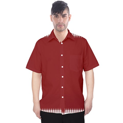 Christmas Red Graphic Men s Hawaii Shirt by artworkshop