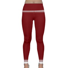 Christmas Red Graphic Lightweight Velour Classic Yoga Leggings by artworkshop