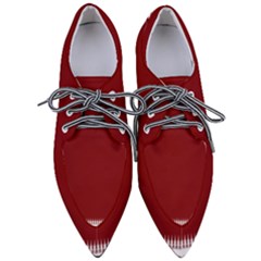 Christmas Red Graphic Pointed Oxford Shoes