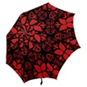 Christmas Red Black Xmas Gift Hook Handle Umbrellas (Medium) View2