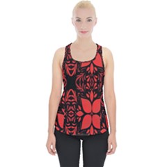 Christmas Red Black Xmas Gift Piece Up Tank Top by artworkshop