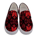 Christmas Red Black Xmas Gift Women s Canvas Slip Ons View1