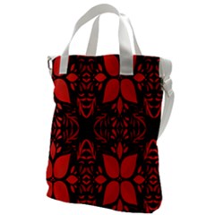 Christmas Red Black Xmas Gift Canvas Messenger Bag by artworkshop