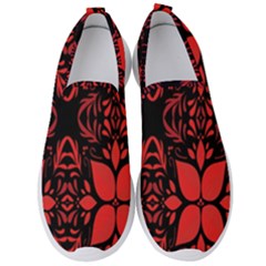 Christmas Red Black Xmas Gift Men s Slip On Sneakers by artworkshop