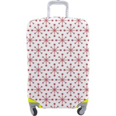 Christmas Pattern Red Stars Luggage Cover (large) by artworkshop