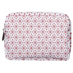 Christmas Pattern Red Stars Make Up Pouch (medium) by artworkshop