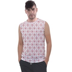 Christmas Pattern Red Stars Men s Regular Tank Top by artworkshop