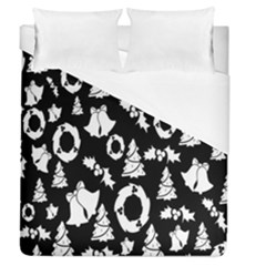 Black Card Christmas December Duvet Cover (queen Size)