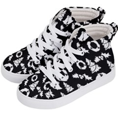 Black Card Christmas December Kids  Hi-top Skate Sneakers by artworkshop