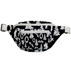 Black Card Christmas December Fanny Pack by artworkshop